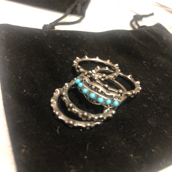 Set of Five Stackable Rings, sz 7 - Picture 4 of 7